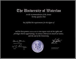 University of Waterloo diploma