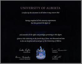 University of Alberta diploma