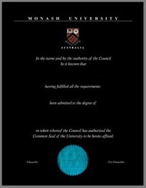 Monash certificate